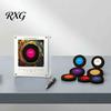 Decorative Acrylic Fridge Magnet Magnetic Refrigerator Music Player, NFC Enabled Vinyl Record Magnet, Home Kitchen Box with LED Light, Decoration for