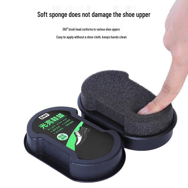 Leather Shoe Care Kit: Brush, Polish, Oil Maintenance, Wax, Stain Remover, Sponge.