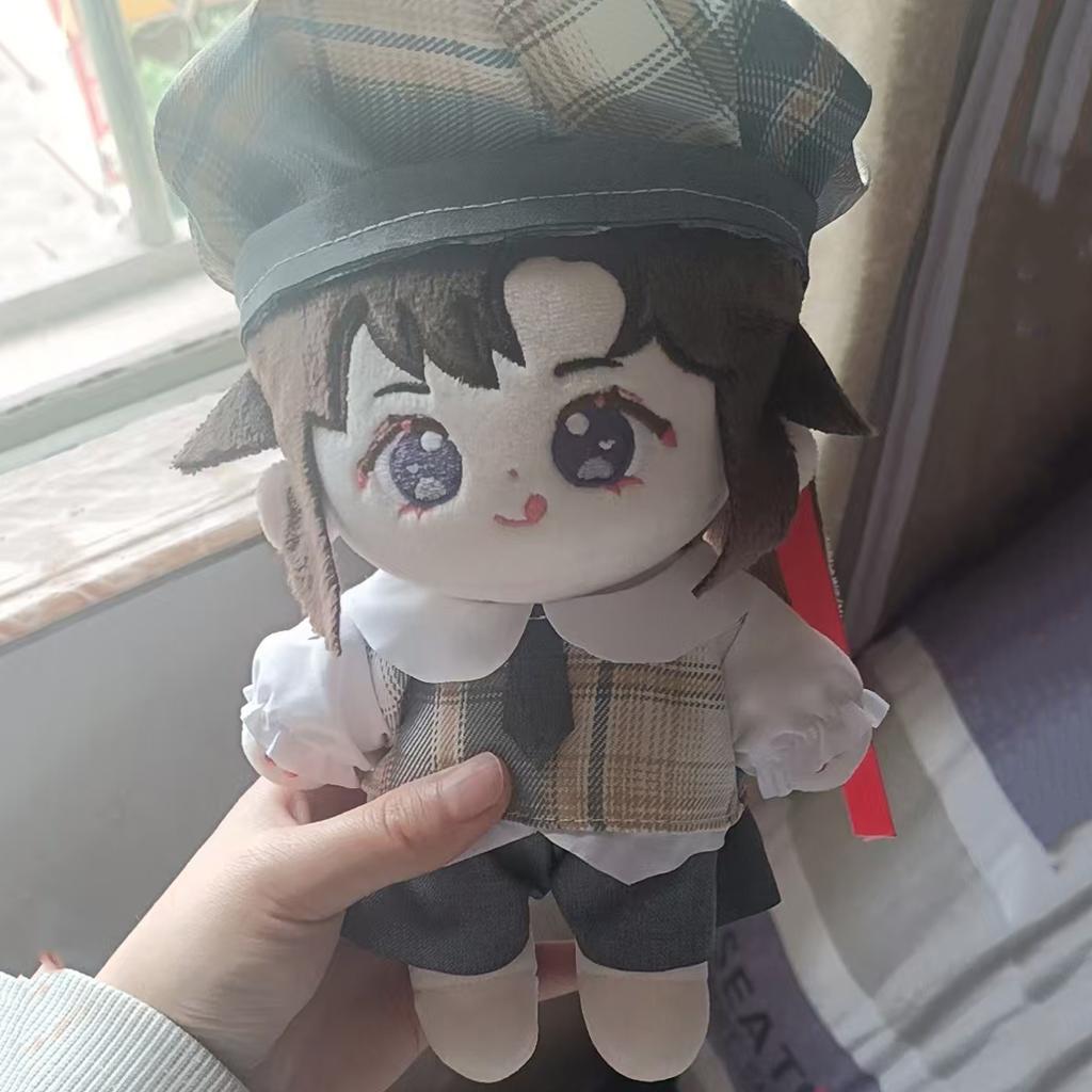 20cm Handsome Style Doll Clothes Set, Neutral Fashion Plush Doll Outfit, Cotton Daily Wear Suit, Handmade Kawaii Gift for Doll F