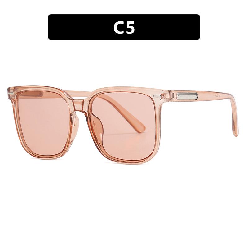 Women's Trendy Large Frame Korean Style Slimming Sunglasses for Sun Protection and Driving