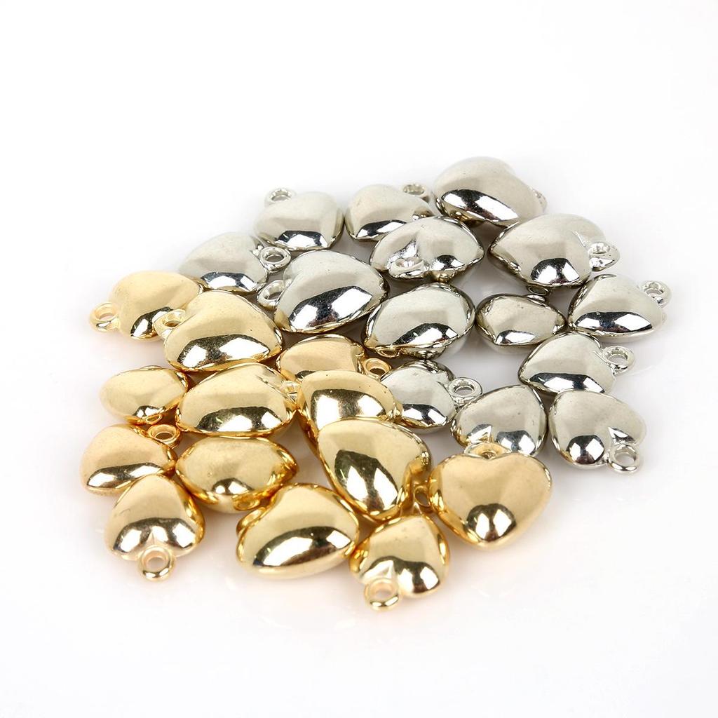 Gold Electroplated Acrylic Beads Pendant Bracelet Necklace Earring Jewelry Making Kit.