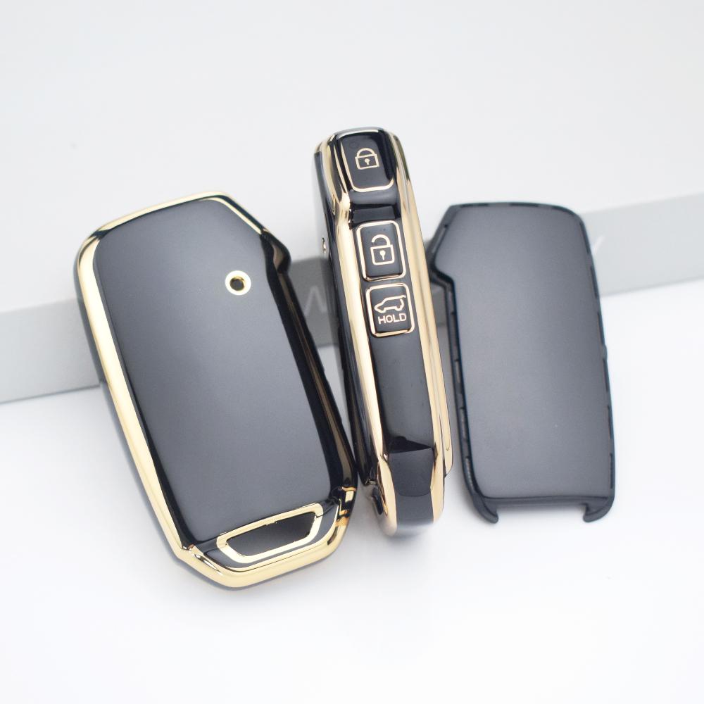 

Для Kia K3 K5 Sports Soul Sportage NiroTelluride Carnival Sorento Cerat Seltos Sonet Ceed Xceed Чехол-накладка для ключа автомобиля чёрный