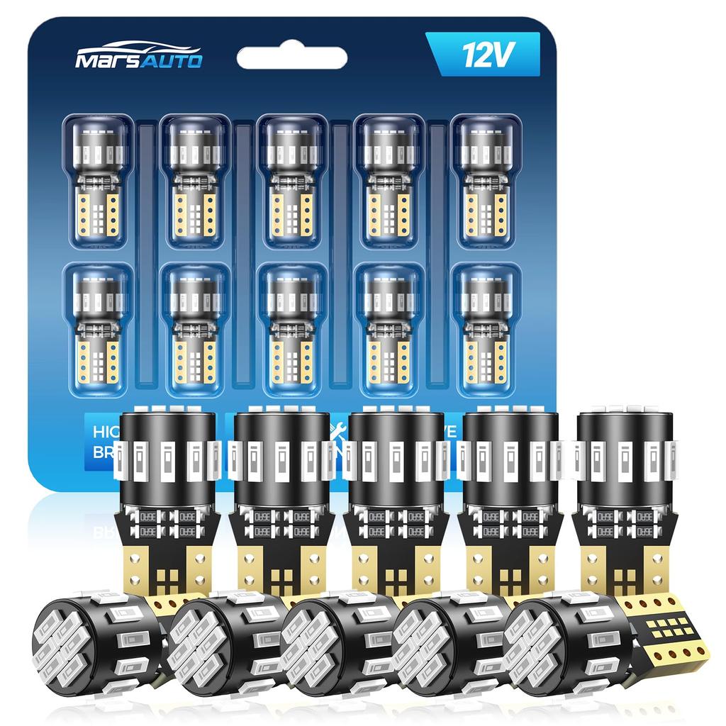 Marsauto T10 LED Position Lamp, Room Lamp, Explosive Light, 4,500 lm, 360 Degree Light