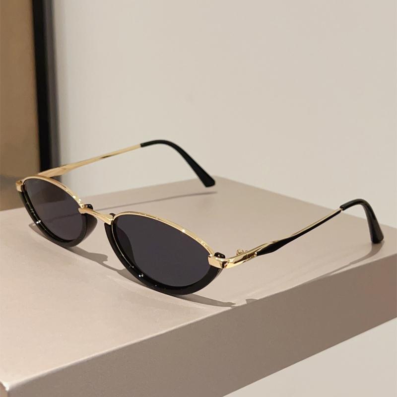 Oval Vintage Sunglasses Women Stylish Gradient Multi-color Casual Decor Shades  New Trendy Brand Design Sun Glasses