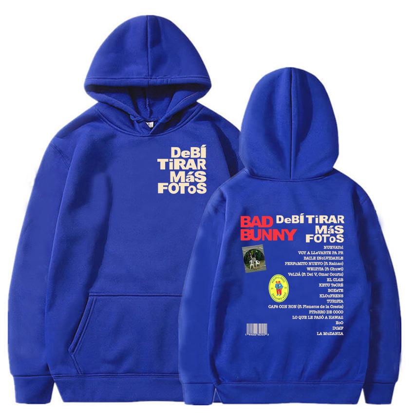 2025 Album DTMF Debí Tirar Más Fotos Hoodies Bad Bunny Fashion Singer Print Sweatshirts Cartoon Bear Graphic Clothes for Women