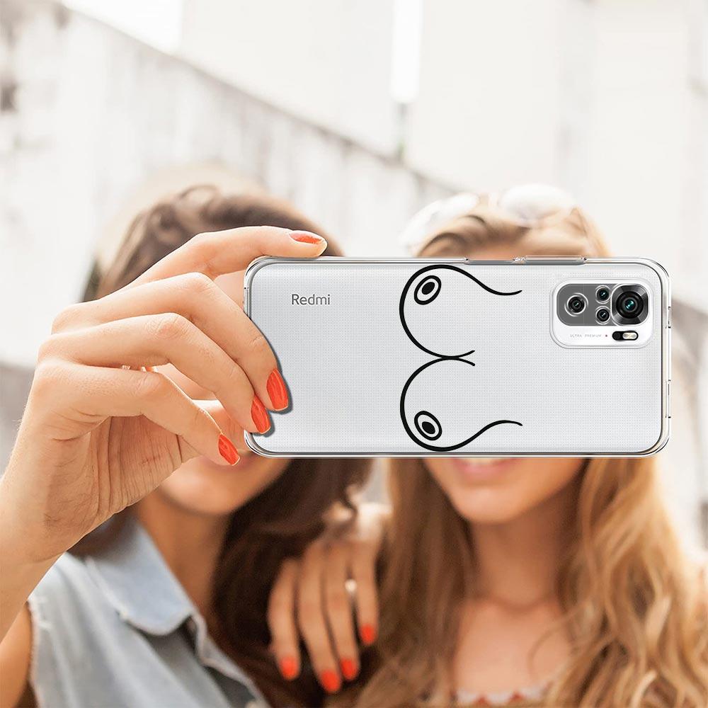 Titten Kunstdruck Soft Clear Handyhülle für Xiaomi Redmi Hinweis 12 10C 10 11 9 8 Pro Plus 9S 7 8T 9T 9A 8A 9C K50 K40 Gaming Cover