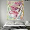 Puella Magi Madoka Magica Wall Tapestry Aesthetic Wall Hanging Printed Fabric Blanket Decorative Tapestries for Bedroom Living Room Home Decor