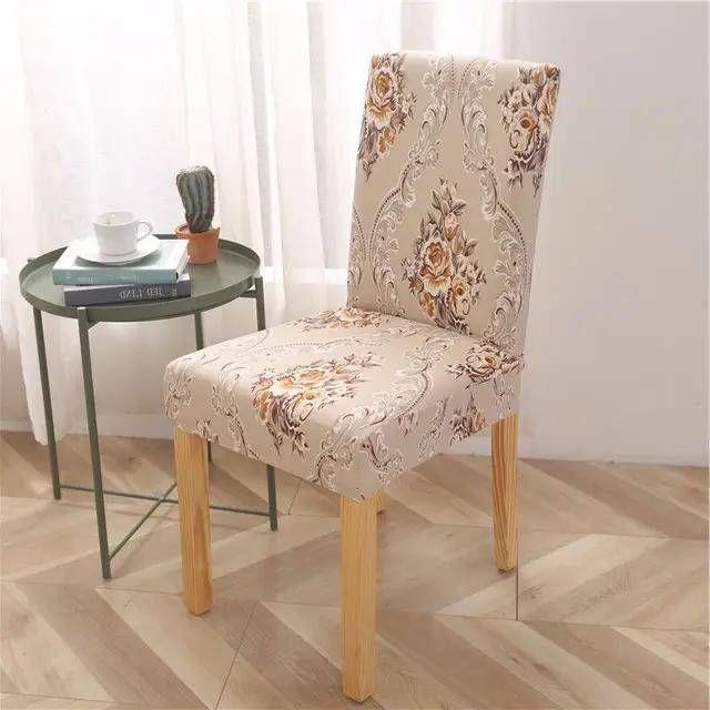 New Geometric Dining Chair Cover Spandex Elastic Chair Slipcover Case Stretch Chair Covers for Wedding Hotel Banquet Dining Room