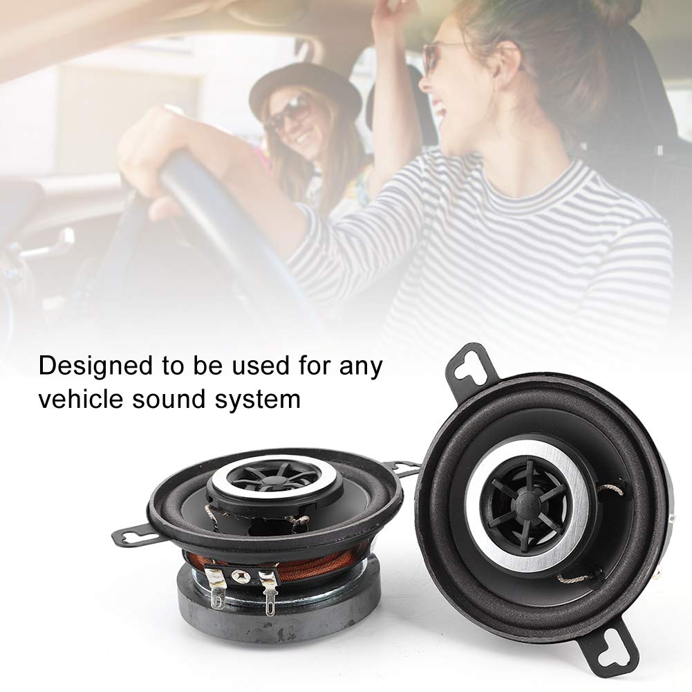 2pcs Car Audio Coaxial Speakers 3.5" 200W Coaxial Speakers Tweeter Stereo Music Hi-Fili Loudspeaker for Auto Audio System