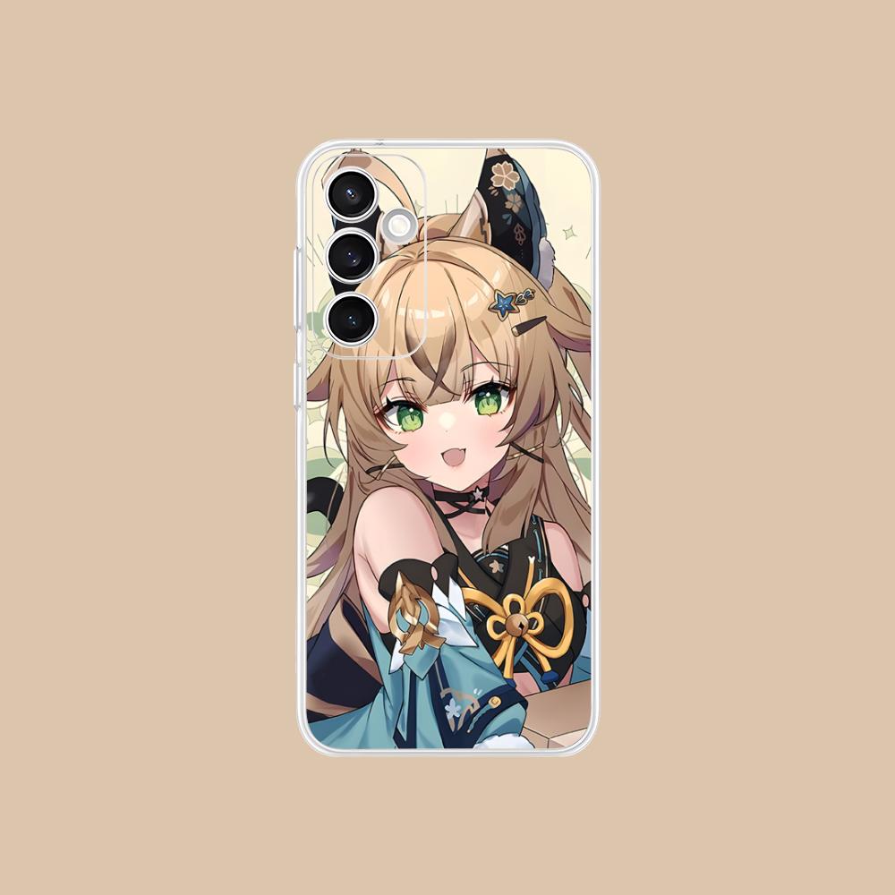 Game GI Kirara Mobile Phone Case for Samsung Galaxy S25 S24 S23 S22 S21Plus FE Ultra Clear Colorful Cover Pretty Cellphones