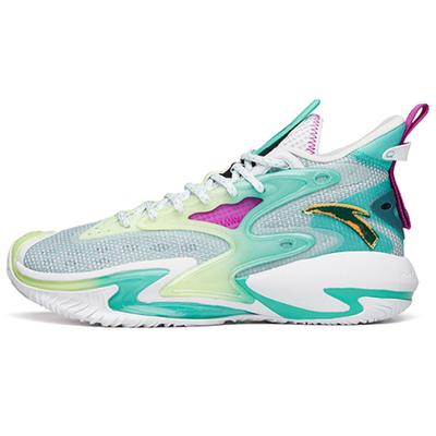 Berserk 3 Abrasion Resistant Breathable Mid Top A Flashedge Basketball Shoes Men's White Green Sneakers 112131601-2