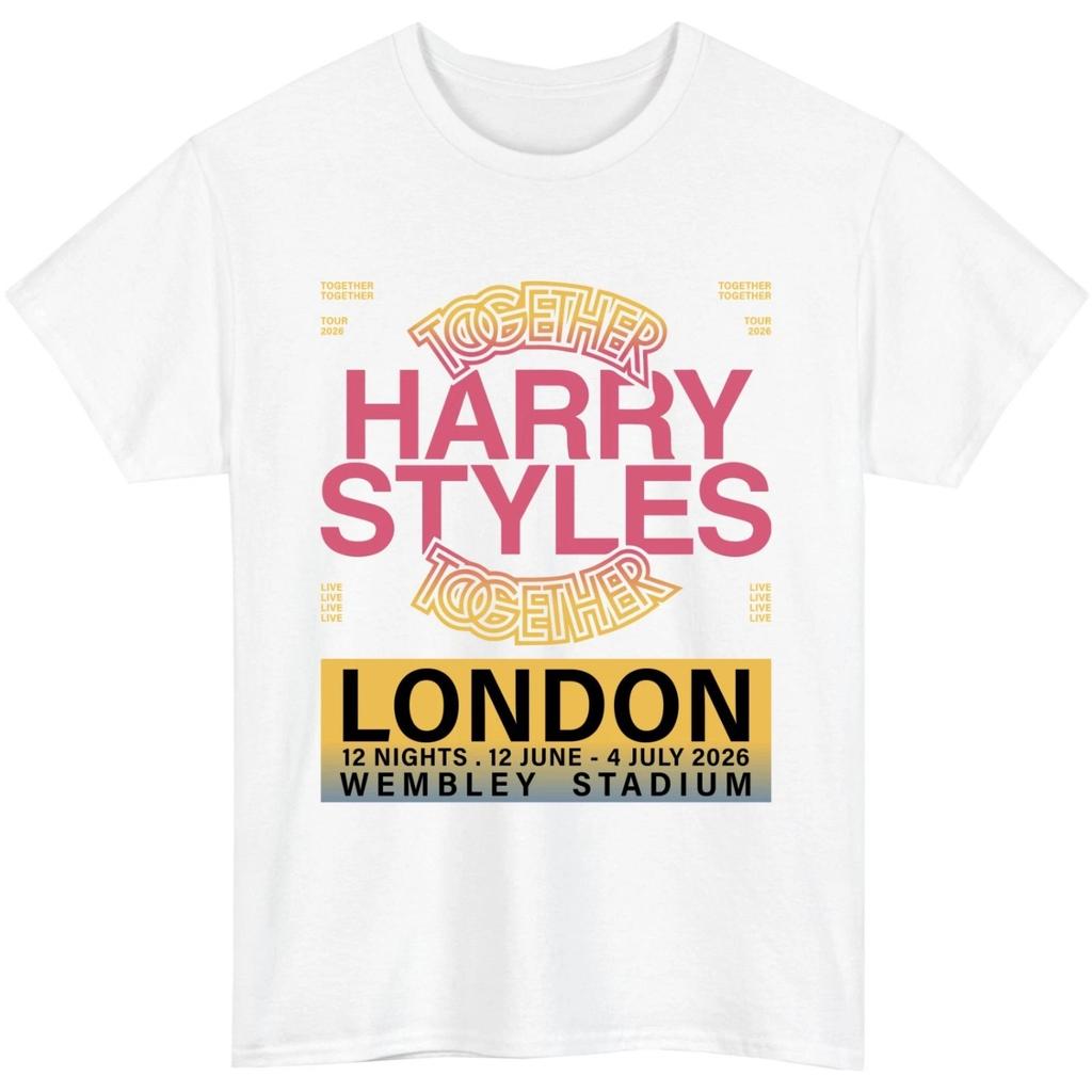 Harry Styles Tour Together 2026 Londra Wembley Concerto Maglietta Per Unisex Unisex Vintage Grafica Tee Streetwear