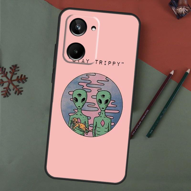 

Alien Kawaii Art Case For Realme C67 C51 C75 C63 C61 C65 C55 C53 C35 C71 11 12 13 14 Pro Plus GT6 GT7 15 Pro Realme C67 4G
