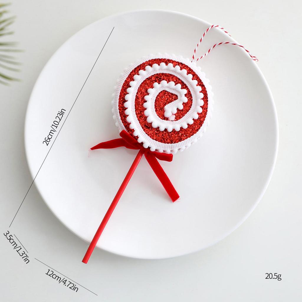 Red & White Lollipop Christmas Tree Ornaments