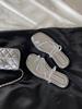 Sheepskin Version~ Sparkling Rhinestone Cover Toes Exquisite Flat-bottomed Cool Slippers Women's Half Slippers Summer