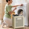 Clothes Hamper With Wheels Foldable Wheeled Laundry Basket 36x47cm/14x18 Inches Large Clothes Hamper Wheeled Laundry Basket For
