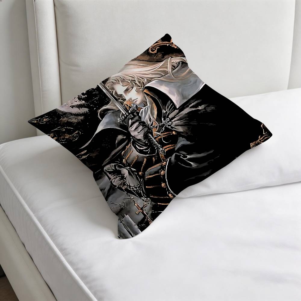 Game CCastlevania Alucard Decorative Square Pillow Cover Soft  Comfortable Pillow Case Sofa Bed Home Decoration