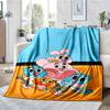 The Amazing World of Gumball Theme Printed Blanket - Perfect for Couch, Bed, Travel & Outdoor Use | Machine Washable, Cozy & Durable.