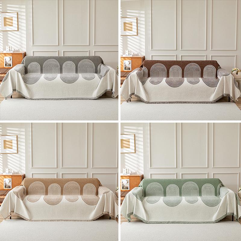 Pătură de Sofa Chenille Multifuncțională Culoare Solidă Husă Mobilier Material Durabil Rezistent la Praf Anti-zgârieturi Decor Acasă Living