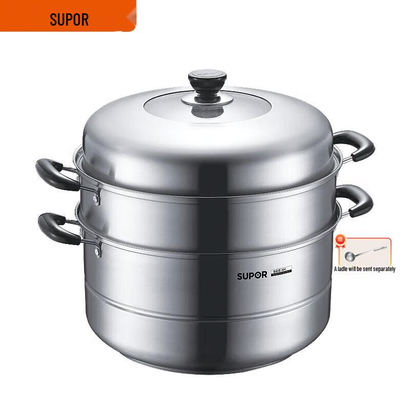 SUPOR 32cm 3-Schicht 304 Edelstahl Dampfgarer