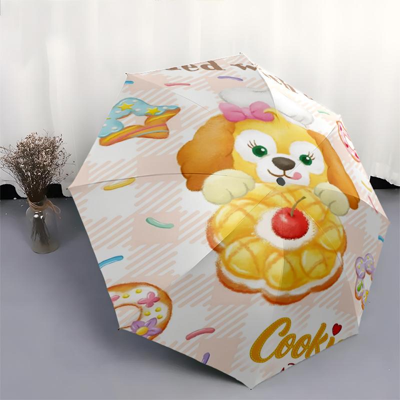 1pc CookieAnne Filled with Joy Automatic Opening and Closing Umbrella, Lightweight 3-Fold, With Cute Cartoon Characters, Suitable for Home,