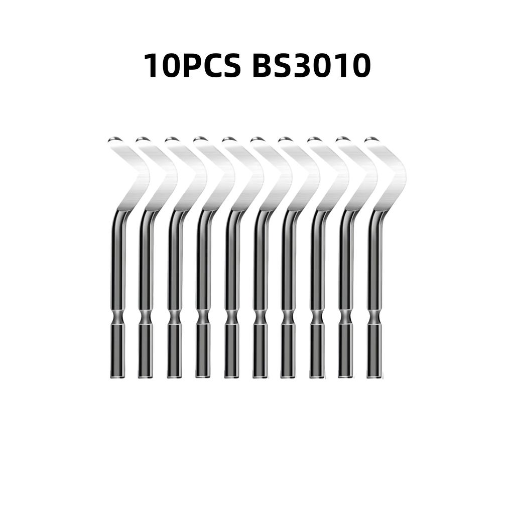 10 PEZZI Lame Rotanti ad Alta Velocità per Sistema di Sbavatura BS1010 BS1012 BS1018 BK3010 BS3010 Strumento per Pulizia Filettatura Interna a 360 Gradi