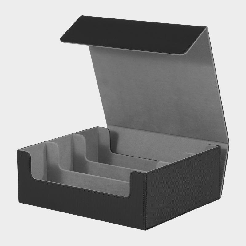 Non-Toxic Trading Card Storage Box Can Hold 1800+ Single Decks Magnetic Closure Pu Leather Card Box Games Collection Card Case