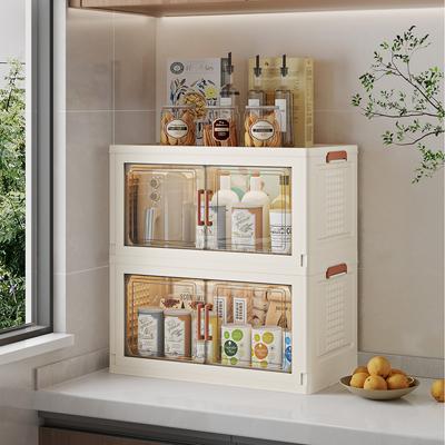 Folding Storage Cabinet Storage Bins Durable Storage Box with Handle Closets Lockers Folding Organizer