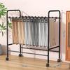 Floor-standing Pants Storage Rack Pulley Wheel Multifunctional Clothes Storage Rack Space Saving Mobile Closet Rack
