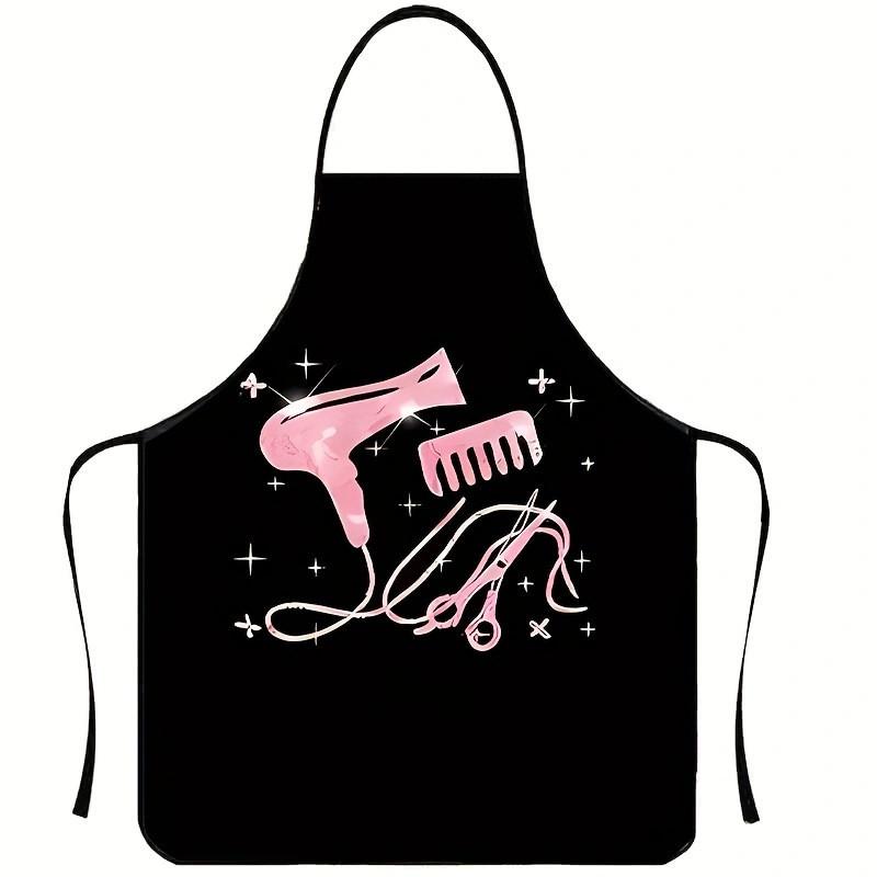 Waterproof Sleeveless Apron With Unique Print For Barbecuing And Creative Styling
