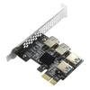 Carte Riser PCI-E: Adaptateur d'extension graphique à 1 à 4 ports USB 3.0.