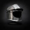 Sugarloaf Helmet with Stand 14th Century Crusader Knight Armor Medieval Visored Helmet with Steel Cross LARP SCA Reenactment Gift