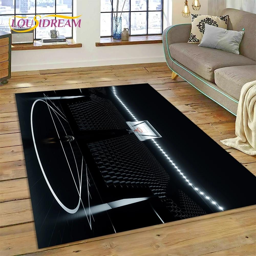 Lastest Basketball Court Frame Cartoon Rug Carpet for Living Room Bedroom Home Decor,Decoration for Sofa Doormat