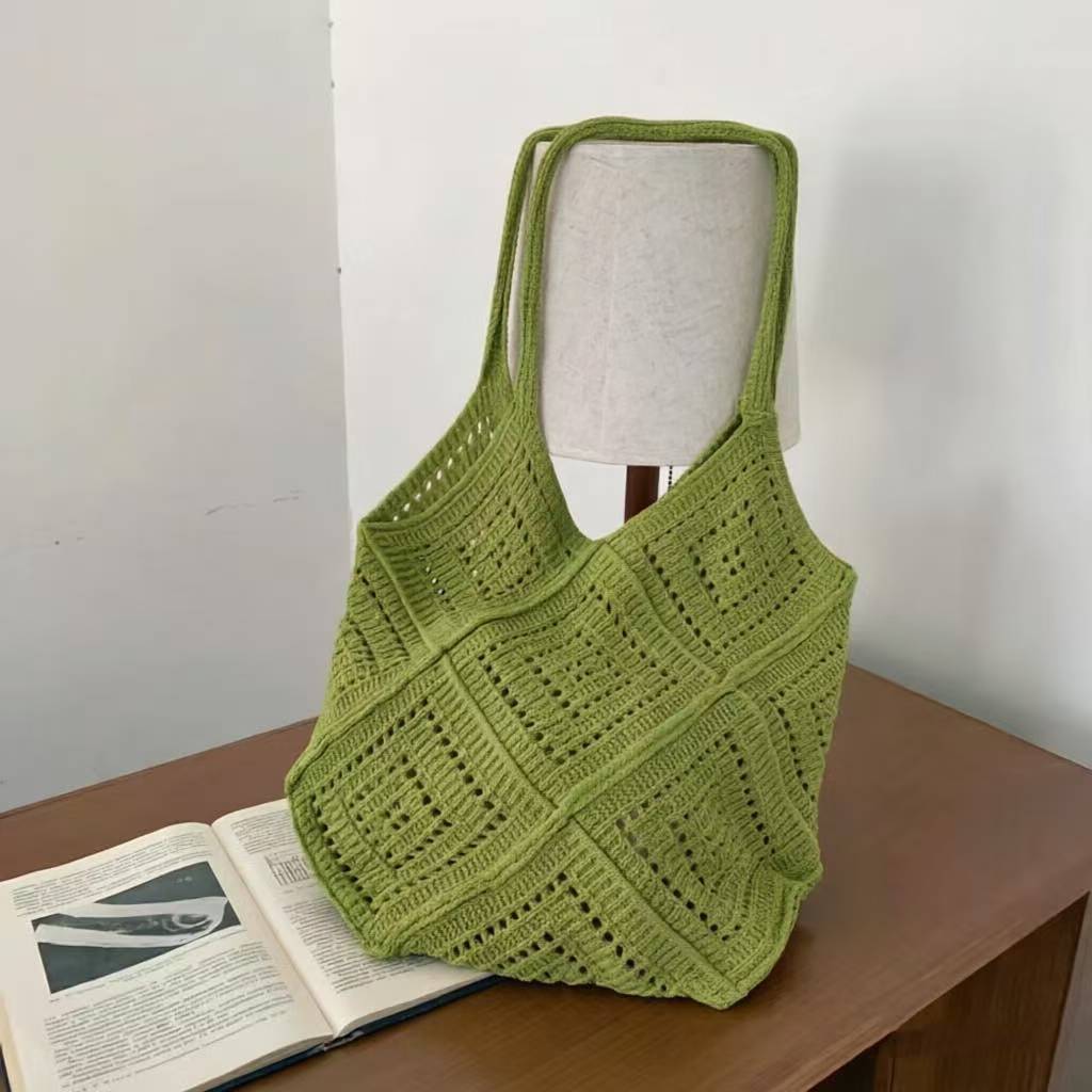 Beach Bag Knitted Bag New Bag Wind Large Capacity Tote Bag Bohemian Bag Woven Bag Hollow