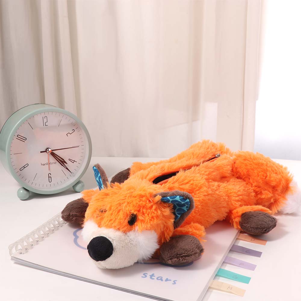Cartoon Pencil Case Stuffed Stationery Storage Bag Makeup Bag Plush Pen Bag School Supplies
