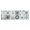 Kitchen Bathroom Wall Stickers 3Pcs 2D Retro Floral Tile Stickers, Self-Adhesive Waterproof Oil Proof Water Resistant Covers Decals, Peel &