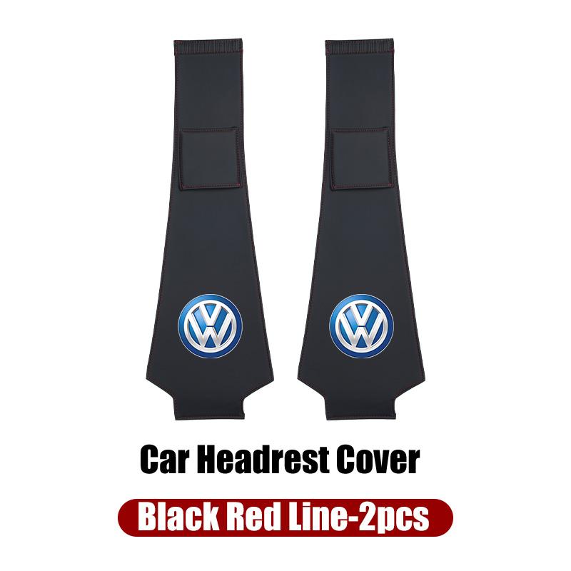 Leather Car Headrest Anti Dirty Protective Cover For VW Golf Jetta Passat Mk4 Mk5 Mk6 CC Golf 5 7 Tiguan Scirocco Sagitar Zk6