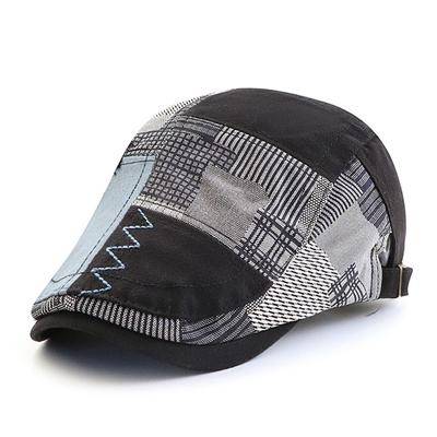Boina de Diseñador Hombres Gorra de Boina Retro Patchwork Cuadros Espiga Gorra Plana con Visera Mujeres Conducción Cabbie Sombrero Gatsby Casquette