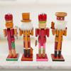 Festival Nutcrackers Soldier Ornament Delicate Christmas Wood Nutcrackers Soldiers Hand Painted Festival Decoration