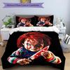 3pcs Chucky2 Design Cover Set - HD Printed Bedding with 1 Cover and 2 Pillowcases - Perfect for Home and Dorm Decor