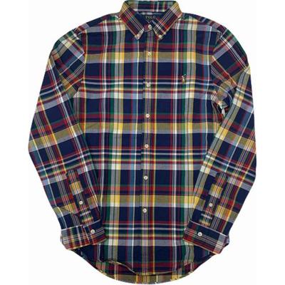 Polo Kostkovaná košile s dlouhým rukávem Slim Fit Pánské košile 710954522-001