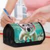 Double Layer Pencil Case, Vibrant Printed Pencil Pouch with Snorkeling Polar Bear Design, Fashion Storage Bag, Portable Pencil Case with Zipper, Durab