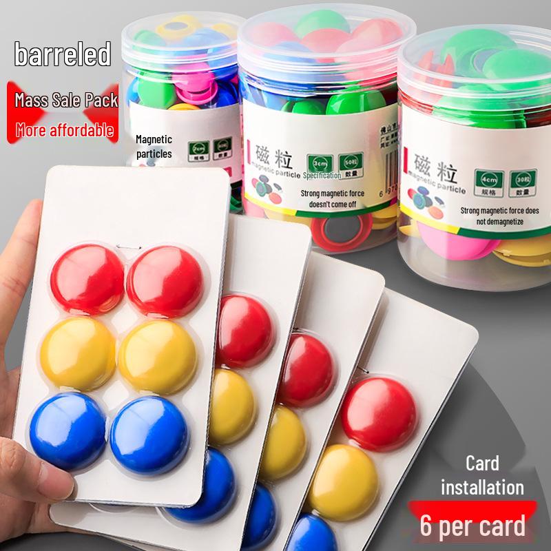 Colored Magnetic Chalkboard Stickers with Strong Magnet Buttons and Pins for Teaching