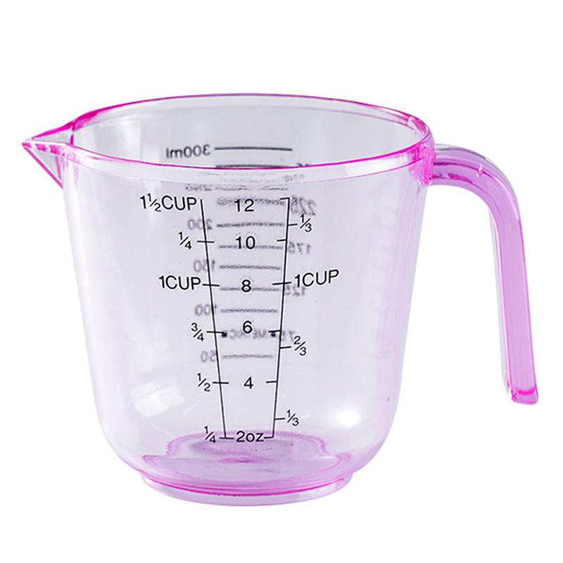 1 Unidad Vaso Medidor de Plástico Multiusos de 150/300/600 ml Resistencia al Calor Con Escala Vaso Medidor Suministros de Cocina