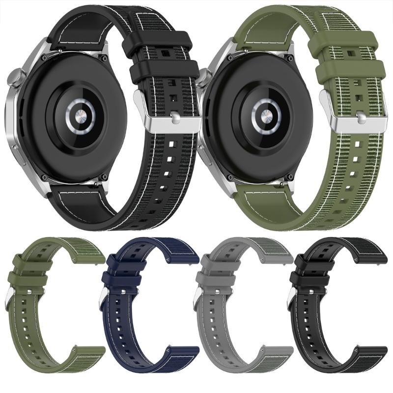 Elegant Flexible 22mm Fashionable Soft Band for All Genders Wrist Strap Bracelet Waterproof Sweatproof Antiscratch Belt