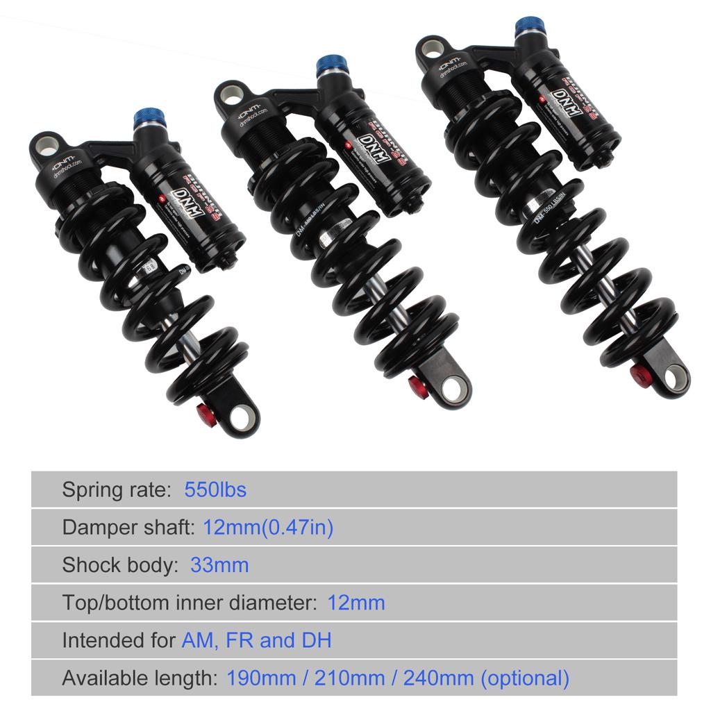 RCP2S MTB Hinterrad Stoßdämpfer 550LBs Einstellbare Zugstufe Einstellen S3H5 RCP2S MTB Hinterrad Stoßdämpfer 550LBs Einstellbare Zugstufe Einstellen S3H5