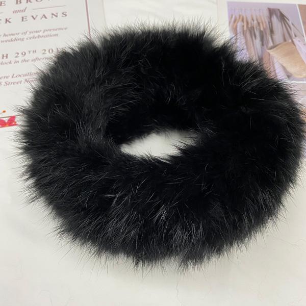 Rabbit Fur Scarf Women Winter Warm Knitted Neck Warmer Fashion Stylish Ring Scarves