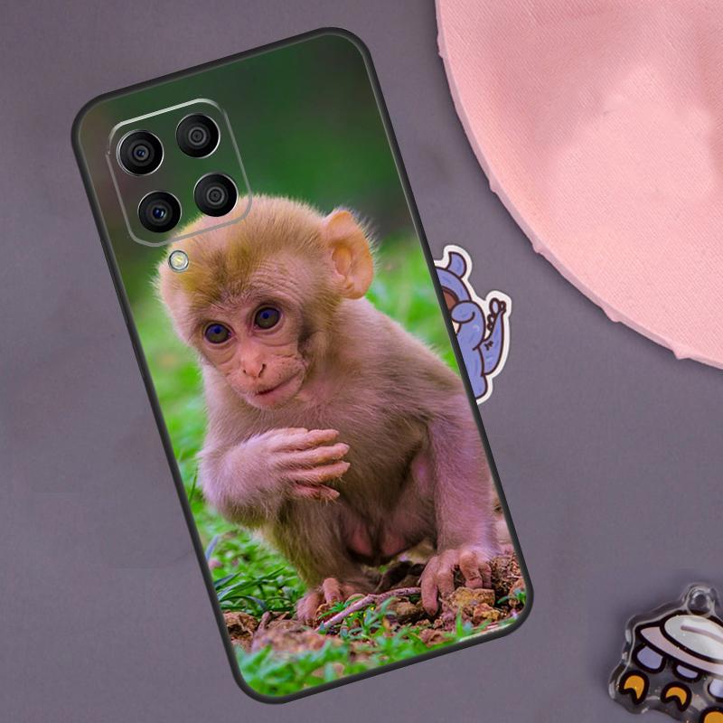 Cute Baby Monkey Animal Case For Samsung Galaxy M13 M33 M53 M20 M30s M31s M12 M32 M52 M11 M21 M51 M14 M34 M54 M55