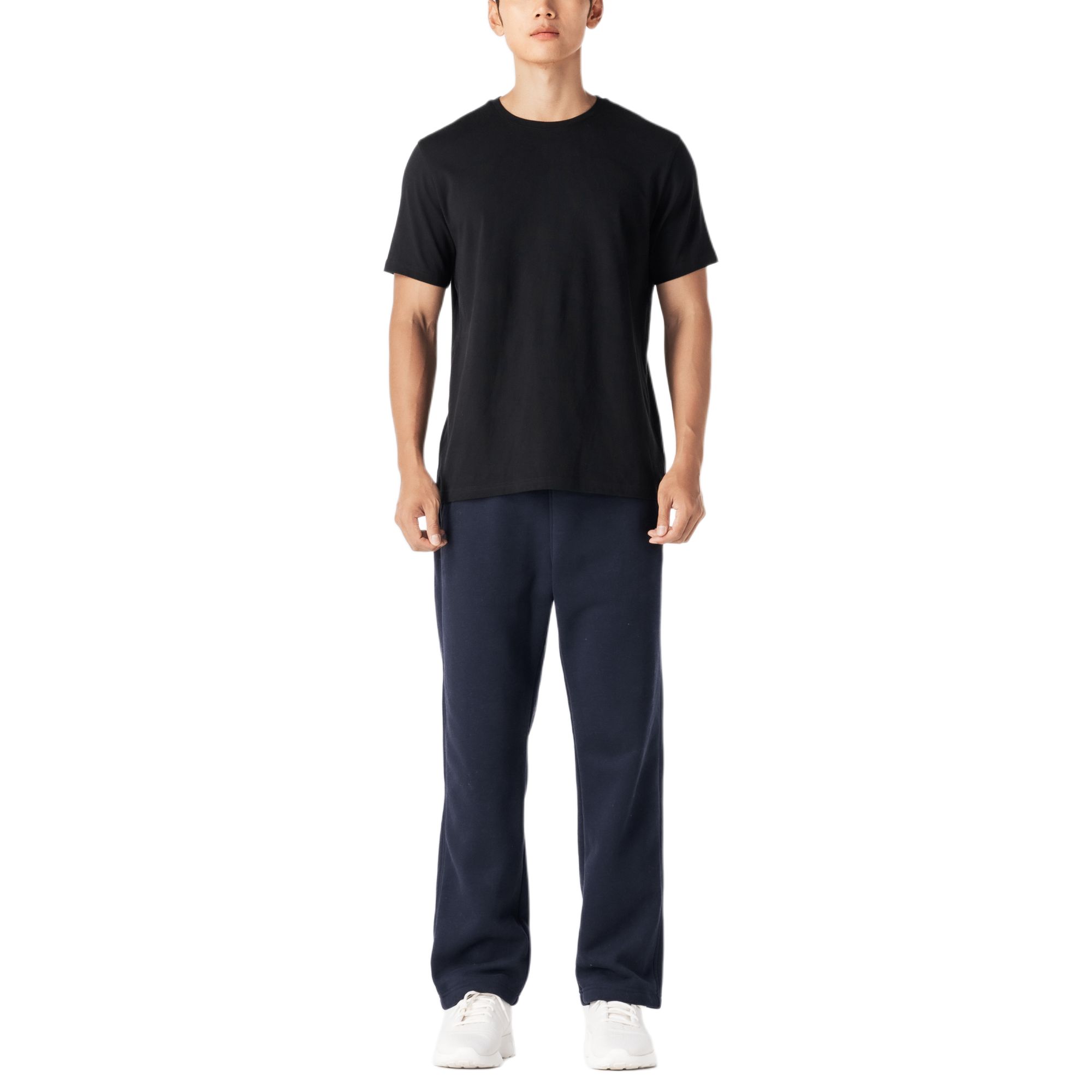 

DECATHLON DOMYOS Lace-up Solid Color Straight Sports Pants Men s Blue Black XL