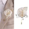 Exquisite Corsage Corsage Artificial Flower for Wedding Bridesmaids and Groomsmen Artificial Flower and Pearls